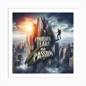 Conquer Fears With Passion Art Print