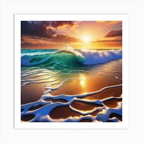 Sunset On The Beach 66 Art Print