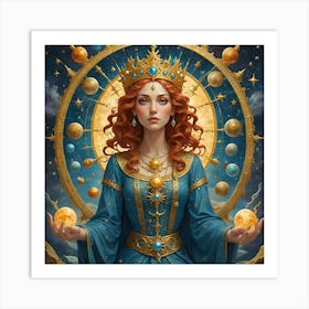 The Celestial Queen’s Grace Art Print