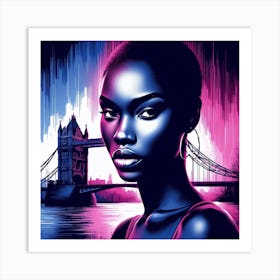 Woman in London Art Print