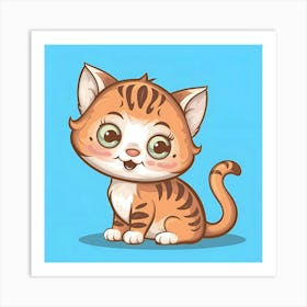 Cartoon Cat Art Print