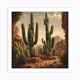 Cactus Garden 6 Art Print