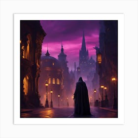 City At Night 1 Art Print