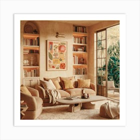 Beige Living Room Art Print