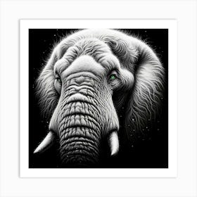 Elephant In The Night Art Print