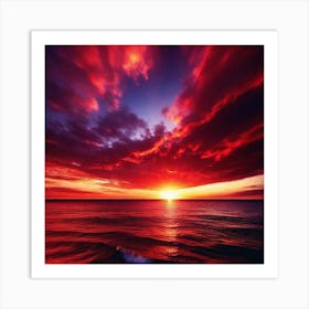 Sunset Over The Ocean 174 Art Print