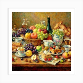 Table Full Of Fruit Art Print