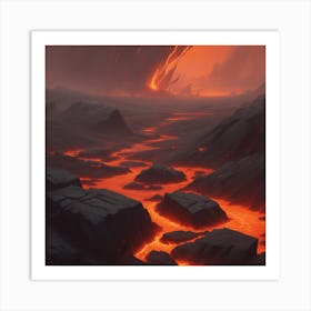 Lava Landscape 3 Art Print