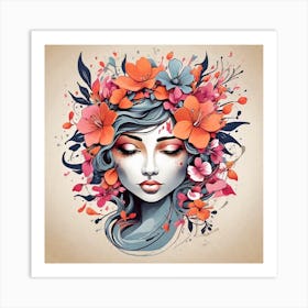 Flower Girl Art Print