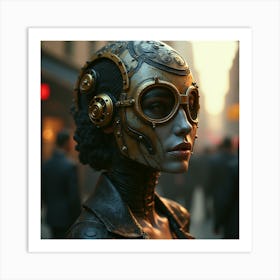 Steampunk Woman Art Print