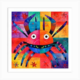 Colorful Crab Art Print