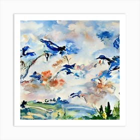 Birds In Flight 1 Art Print