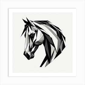 Abstract Horse Head 1 Art Print