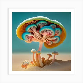 Psychedelic Mushroom Art Print