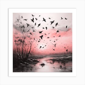 Birds In Flight Art Print