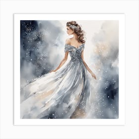 Girl In A Dress Art Print