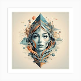 Woman'S Head 1 Art Print