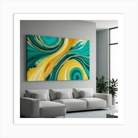 Abstract Swirl Painting Art Print