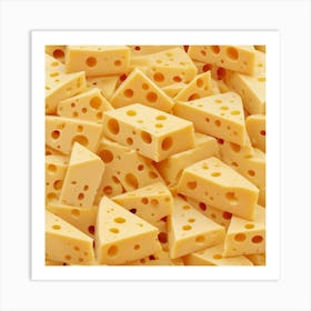 Cheese cubes Art Print