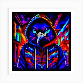 Psychedelic Magpie Art Print