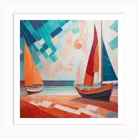 Scarlet Sails 04 Art Print