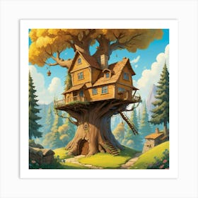 Tree House 1 Art Print