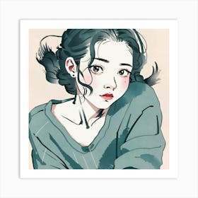 Asian Girl Art Print