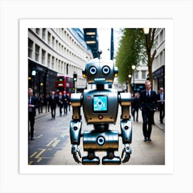 Robot In London 11 Art Print