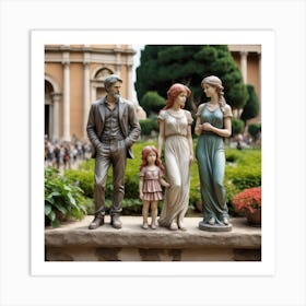 Family In Rome Art Print