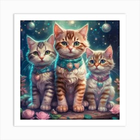 Three Kittens Art Print