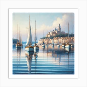 Sailboats Art Print