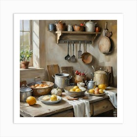 Vintage farmhouse kitchen #2 Art Print