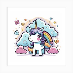 Cute Unicorn 369 Art Print