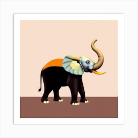 Elephant With Tusks Art Print