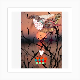 Bird On A Branch Art Print