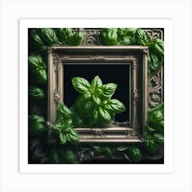 Basil In A Frame Art Print