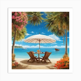 Beach Scene 8 Art Print