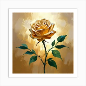 Golden Rose 2 Art Print