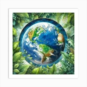 Earth In The Forest Art Print