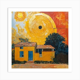 A Painting Of House Of The Sun In A Mixed Style Of (2) Art Print