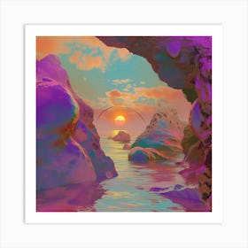 Psychedelic Landscape Art Print