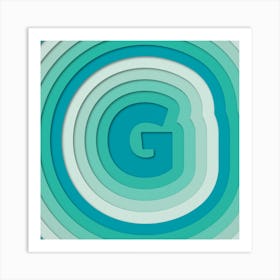 G Paper Alphabet  Art Print