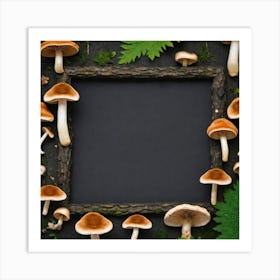 Frame Of Mushrooms 4 Art Print