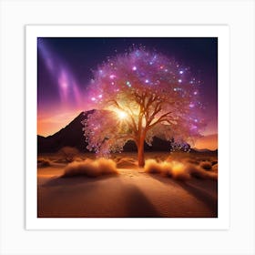 Tree In The Desert Art Print