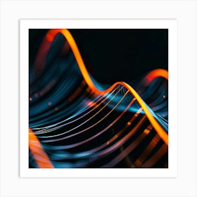 Abstract Light Wave 1 Art Print