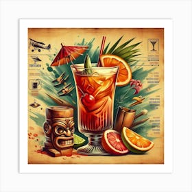 Tiki Cocktail 9 Art Print