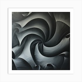 Abstract Black And White Painting Art Print