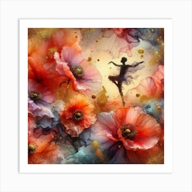 Fairy In The Flowers Art Print
