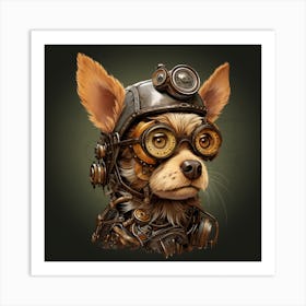 Steampunk Dog Art Print