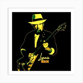 Lonnie Mack Music Legend in Pop Art Art Print